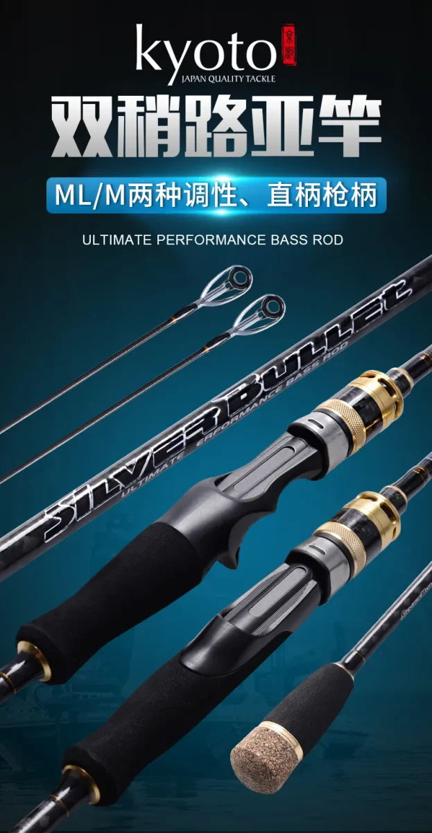 KYOTO SILVER BULLET S702 LIGHT SPINNING ROD – 2 TIPS