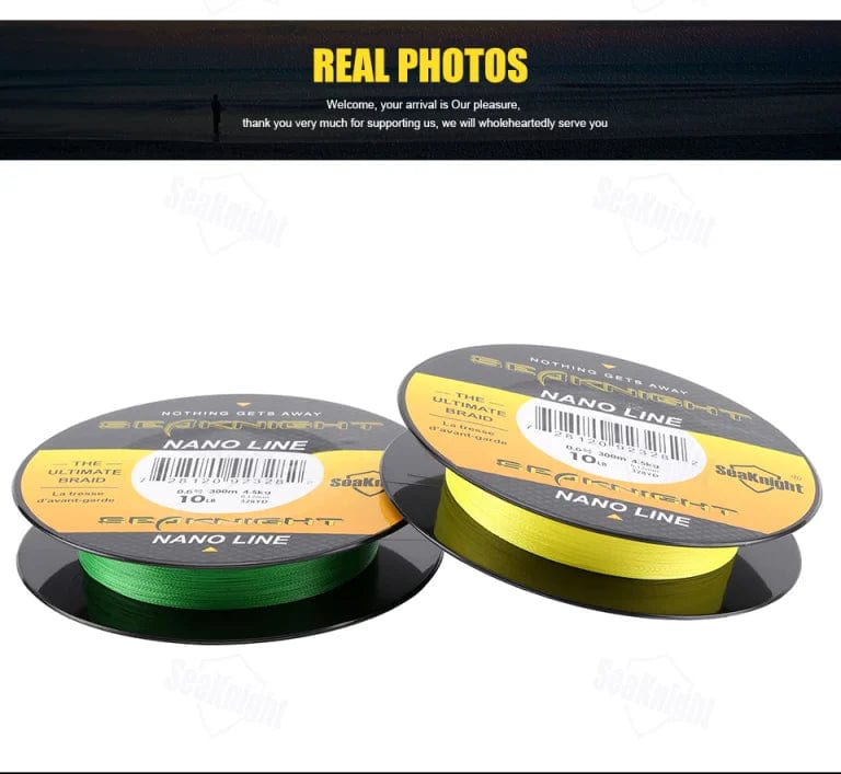 SK Nano Series Braidline – 300m Green/Yellow