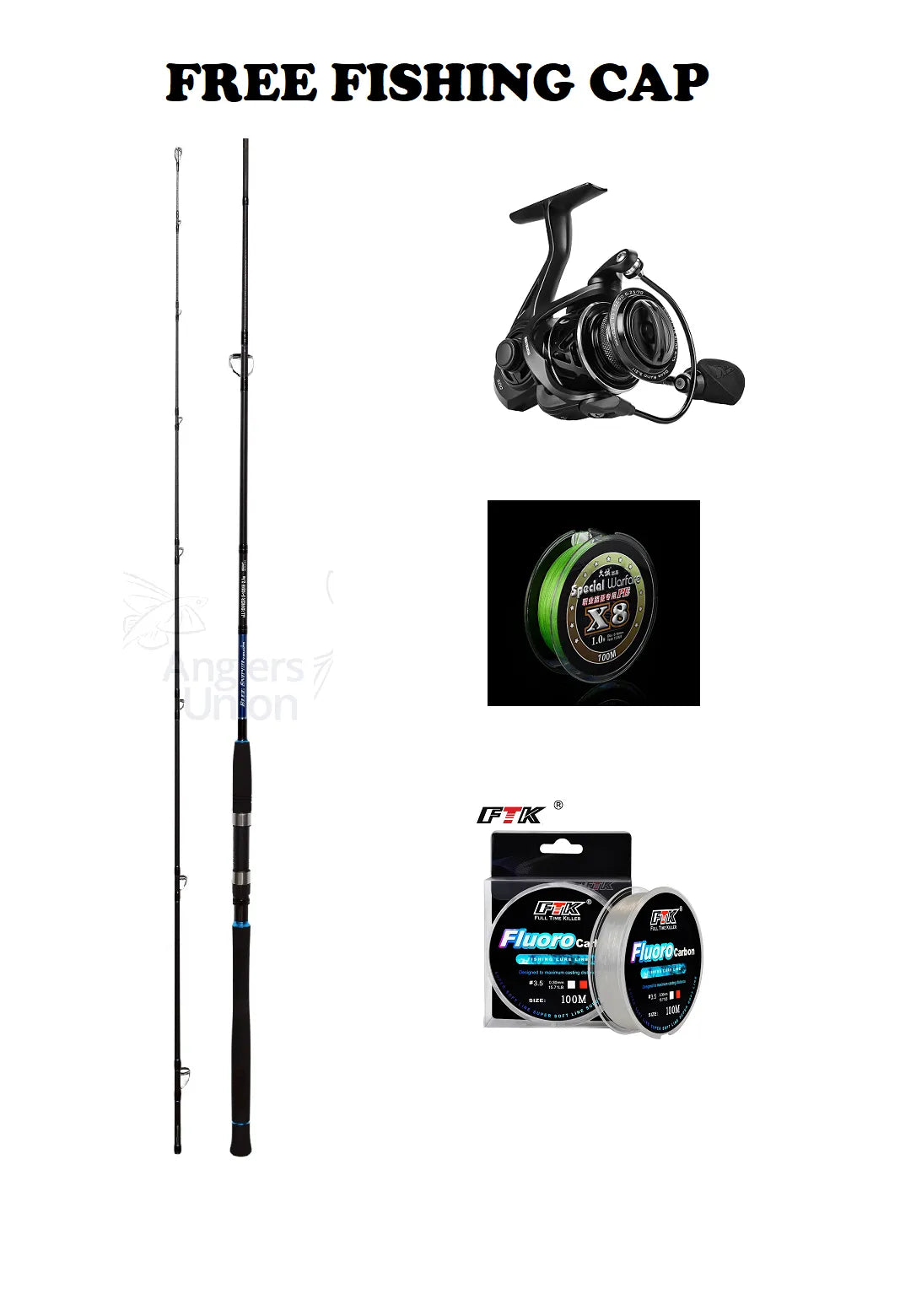 LIGHT Fishing Combo SET 2 – Kastking Zephyr Black Reel and Littma Sniper ROD