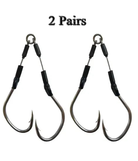 BIG GAME STAINLESS WIRE ASSIST HOOKS (PAIR)