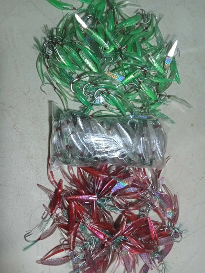 HAIRCLIPS ARTICIFIAL LURE (TROLLING) PINK/GREEN/SILVER – 3pcs Set