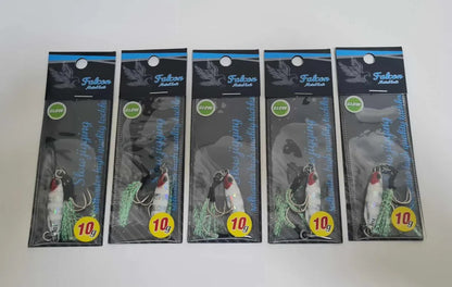 FALCON GT JIGS white tiger redhead – 10g