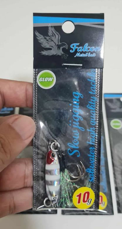 FALCON GT JIGS white tiger redhead – 10g