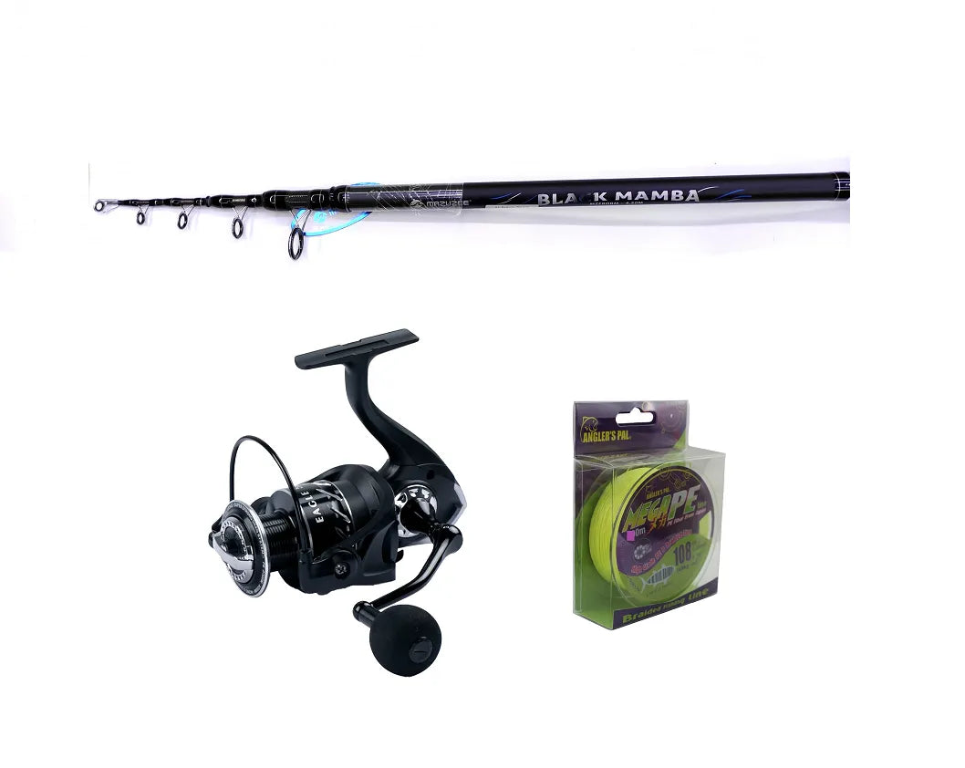 BLACK MAMBA BAIT N WAIT FISHING COMBO SET