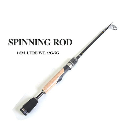Tacklebox’s Travel Telescopic CARBON Ultralight Spinning ROD – S602UL
