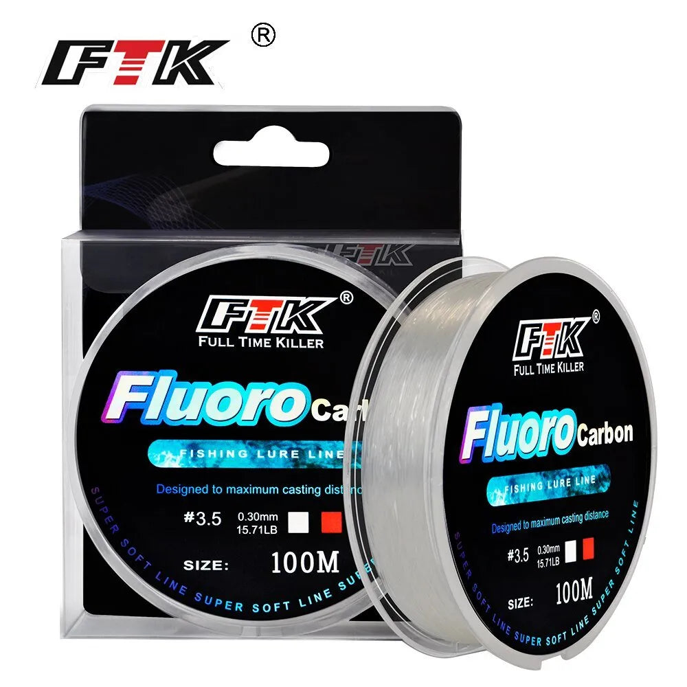 FTK Fluorocarbon Fishing Leader Line – 100m