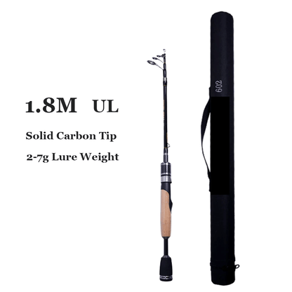 Tacklebox’s Travel Telescopic CARBON Ultralight Spinning ROD – S602UL