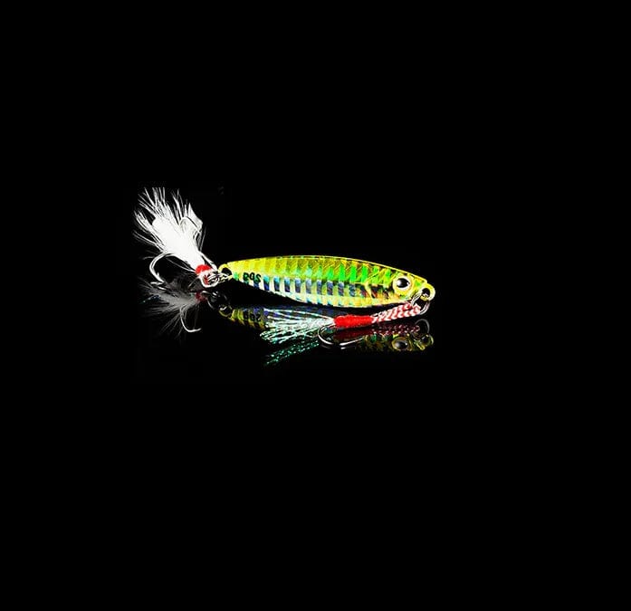 Tackle Box Shiner APPLE GREEN RED eye Fast JIG